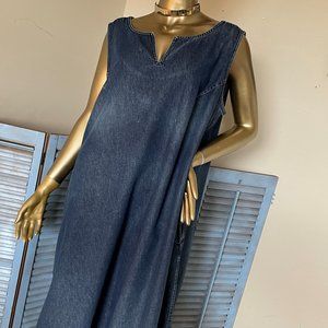 Elisabeth By Liz Claiborne VTG Denim Jumper Ladies Size 18